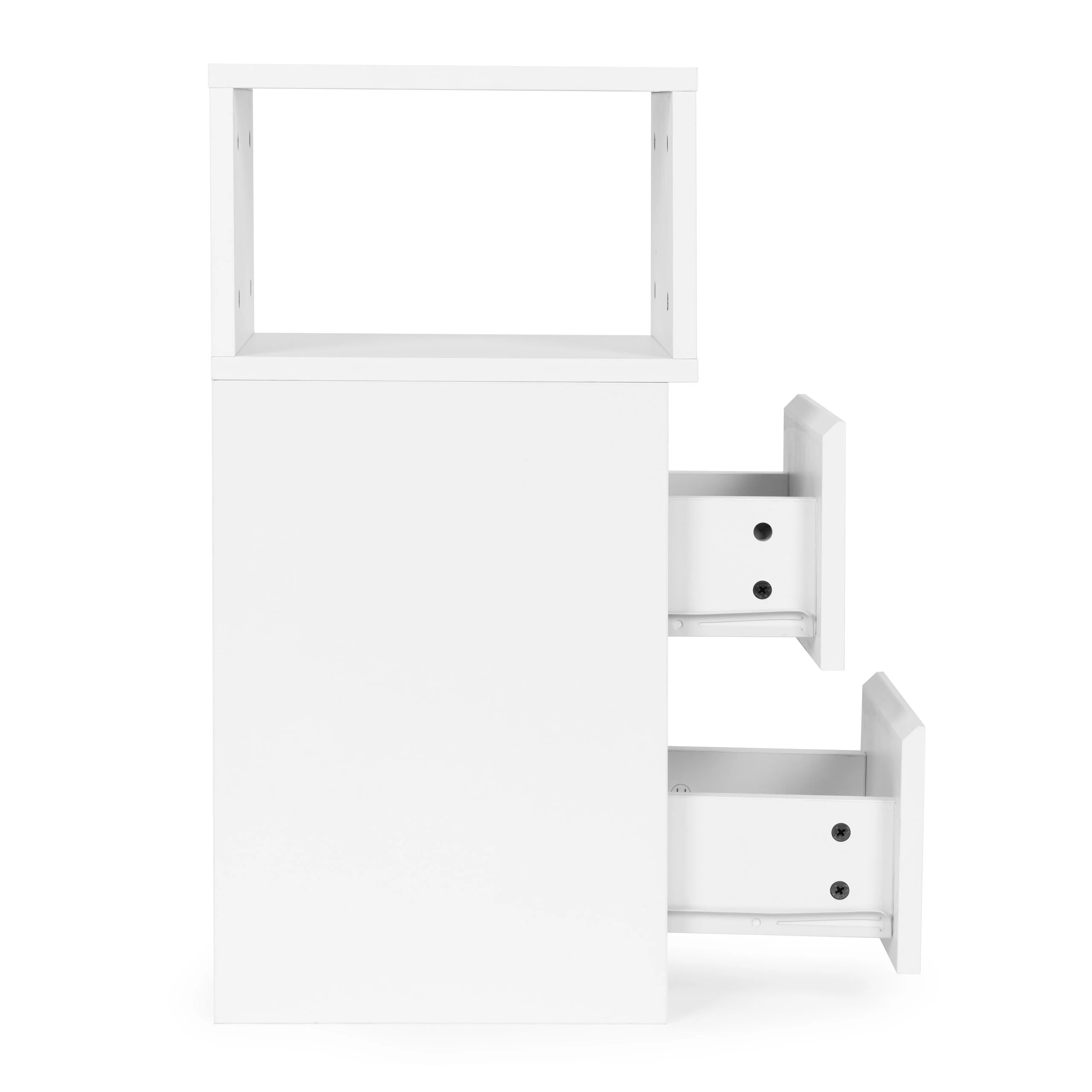Modernhome Balta komoda su 2 stalčiais ir LED apšvietimu aprašymas - Prekės nuotrauka