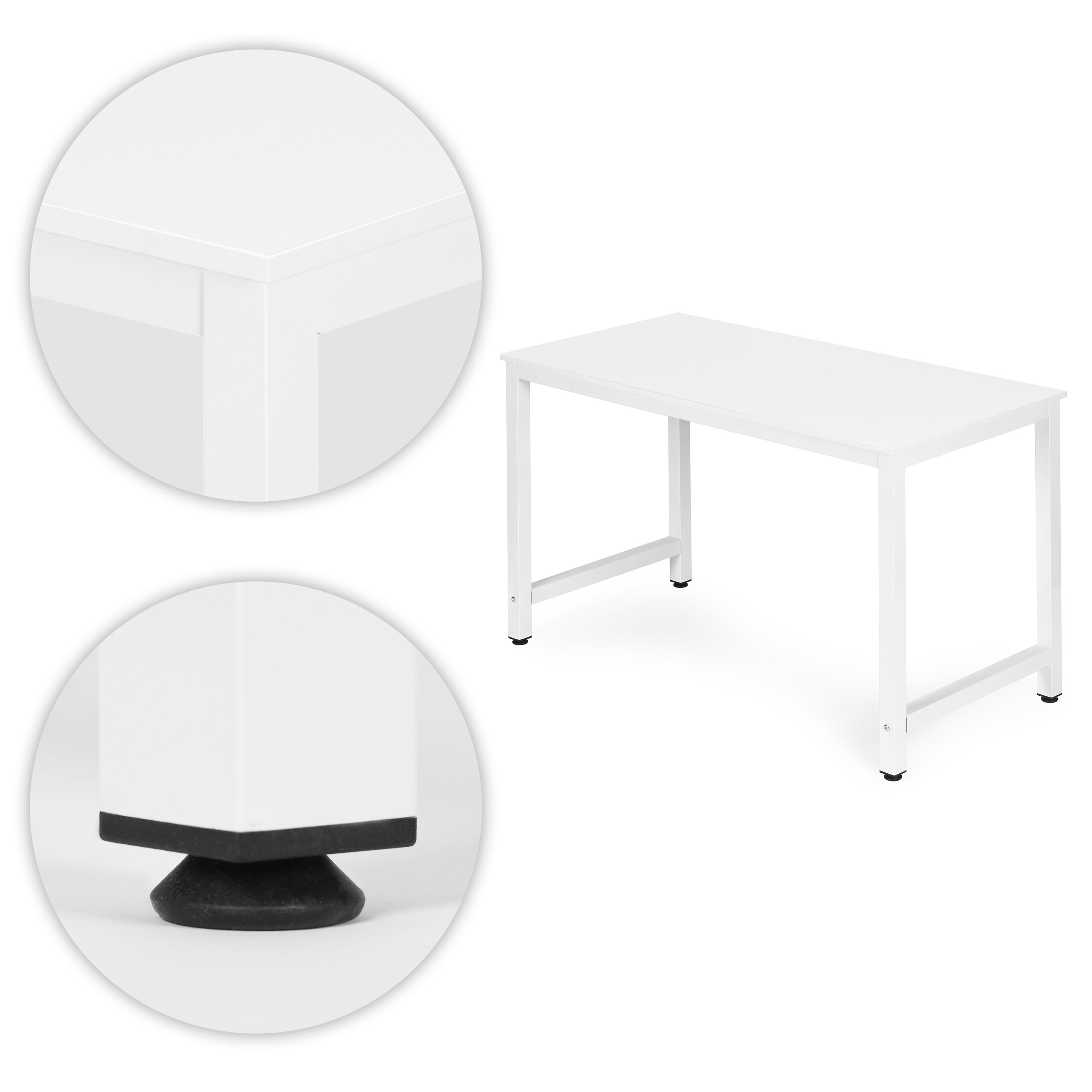 Baltas kompiuterinis/mokyklinis stalas 120x60 cm ModernHome aprašymas - Prekės nuotrauka