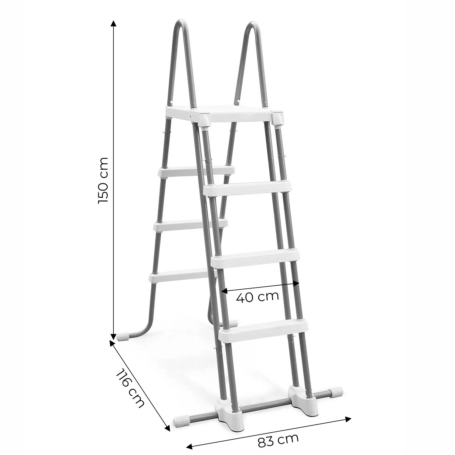 Intex baseino kopėčios su nuimamais laipteliais 110 cm aprašymas - Prekės nuotrauka