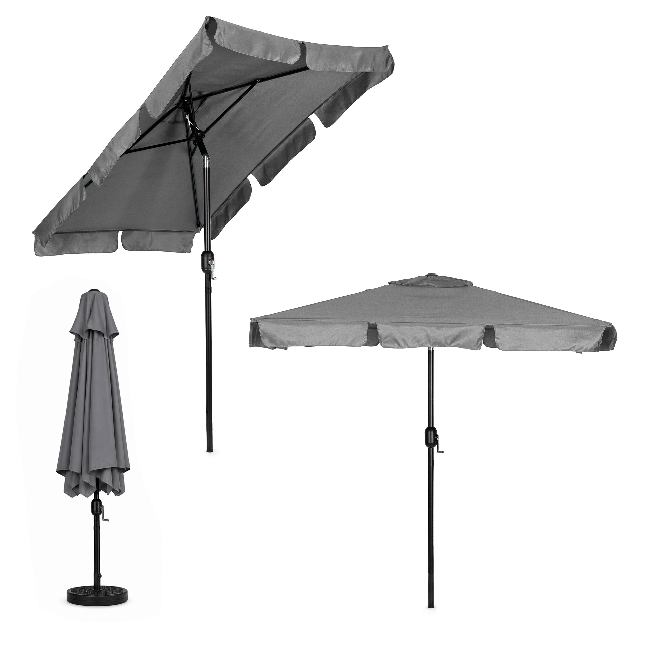 Didelis pilkas stačiakampis sodo skėtis 200 x 130 cm Multigarden aprašymas - Prekės nuotrauka