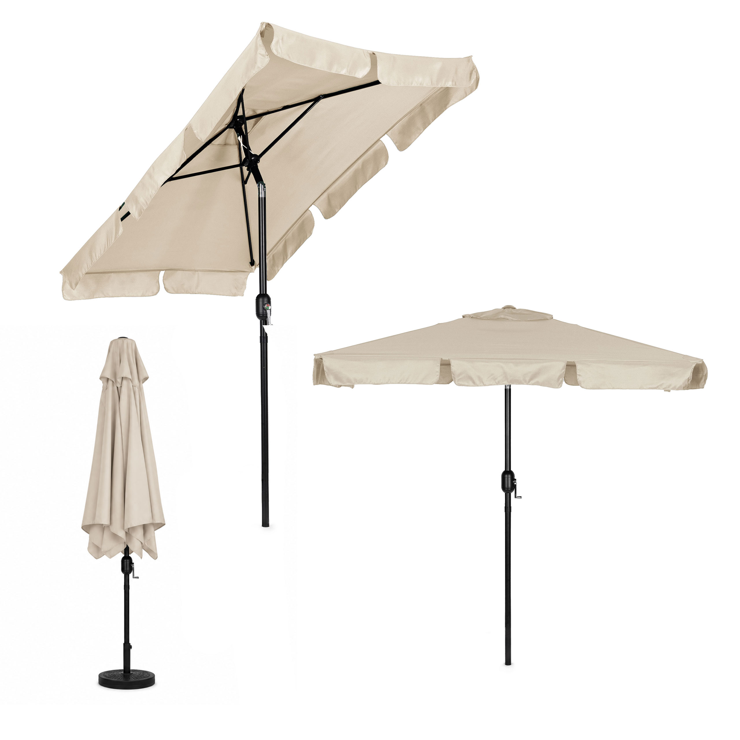 Didelis rusvas stačiakampis sodo skėtis 200 x 130 cm Multigarden aprašymas - Prekės nuotrauka