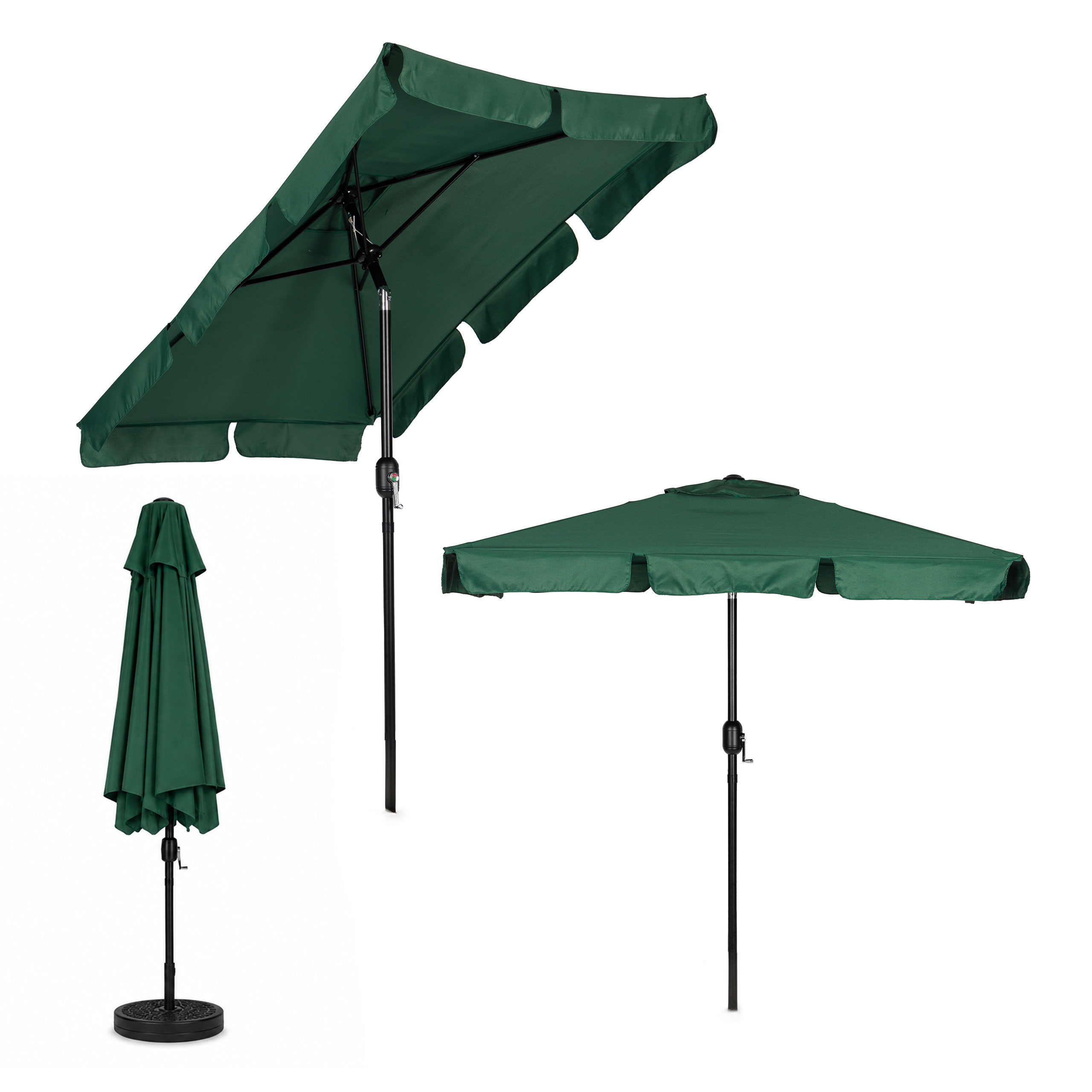 Didelis žalias stačiakampis sodo skėtis 200 x 130 cm Multigarden aprašymas - Prekės nuotrauka