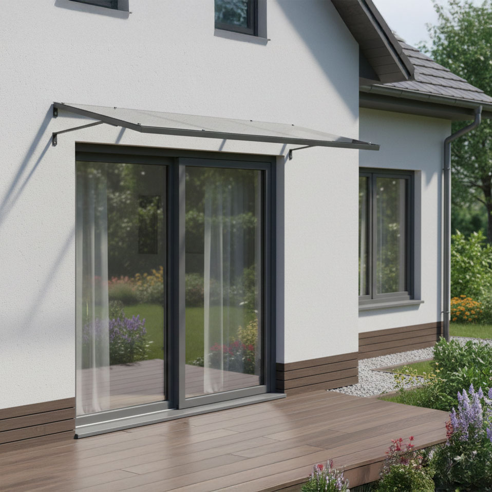 Įėjimo durų stogelis 140x90 cm su UV apsauga MultiGarden aprašymas - Prekės nuotrauka