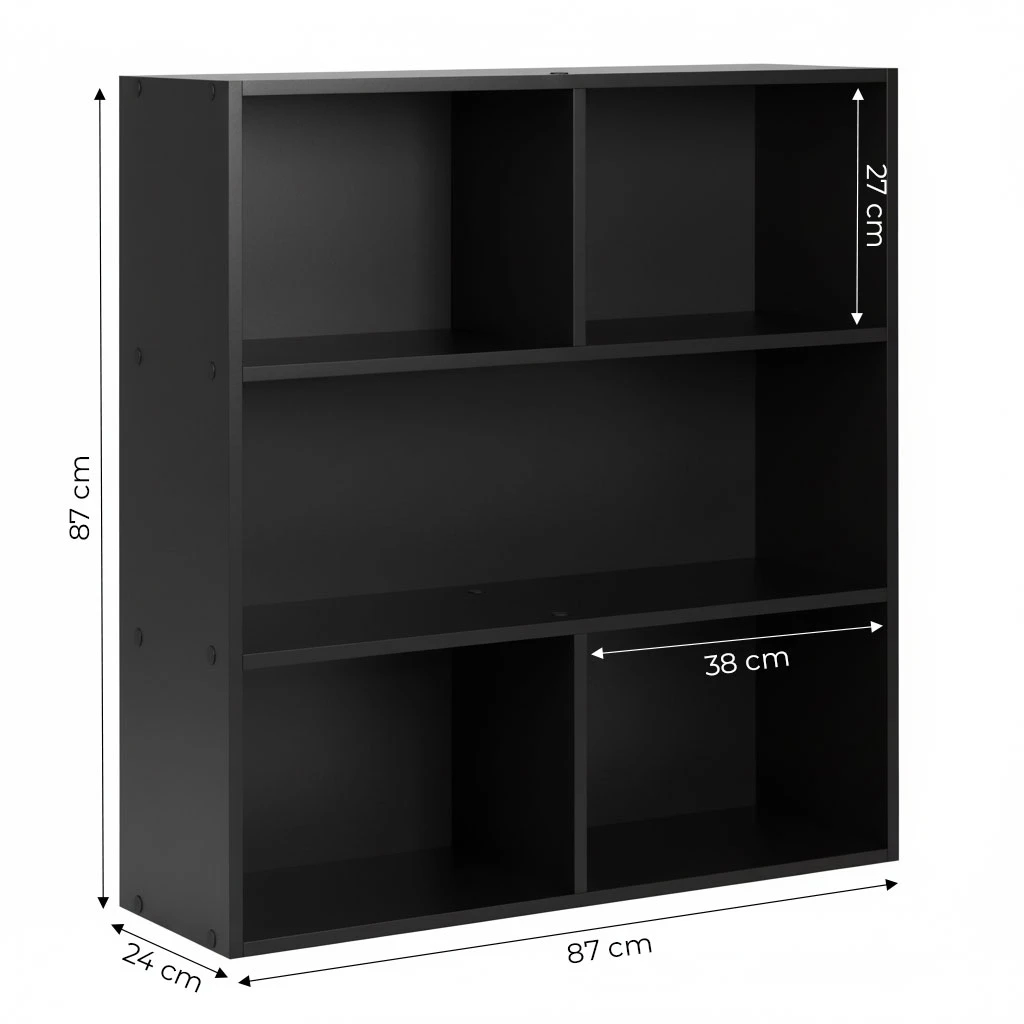 Modernhome Juoda lentynėlė svetainei/miegamajam aprašymas - Prekės nuotrauka