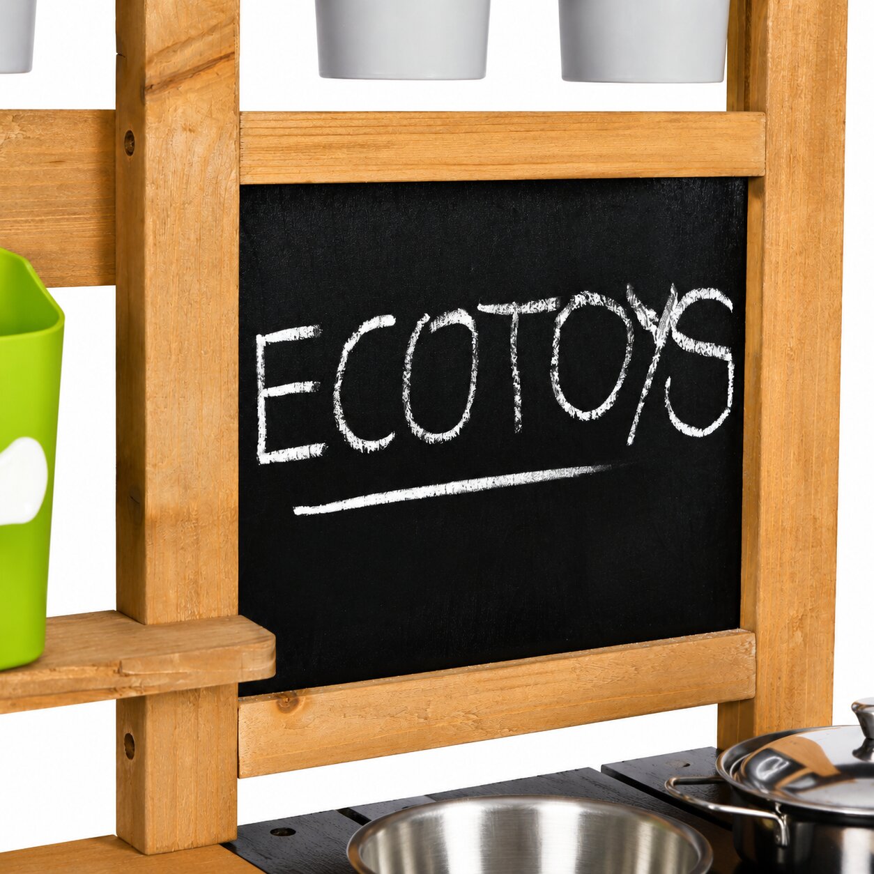 Ecotoys Lauko virtuvėlė vaikams su priedais ir lentele aprašymas - Prekės nuotrauka