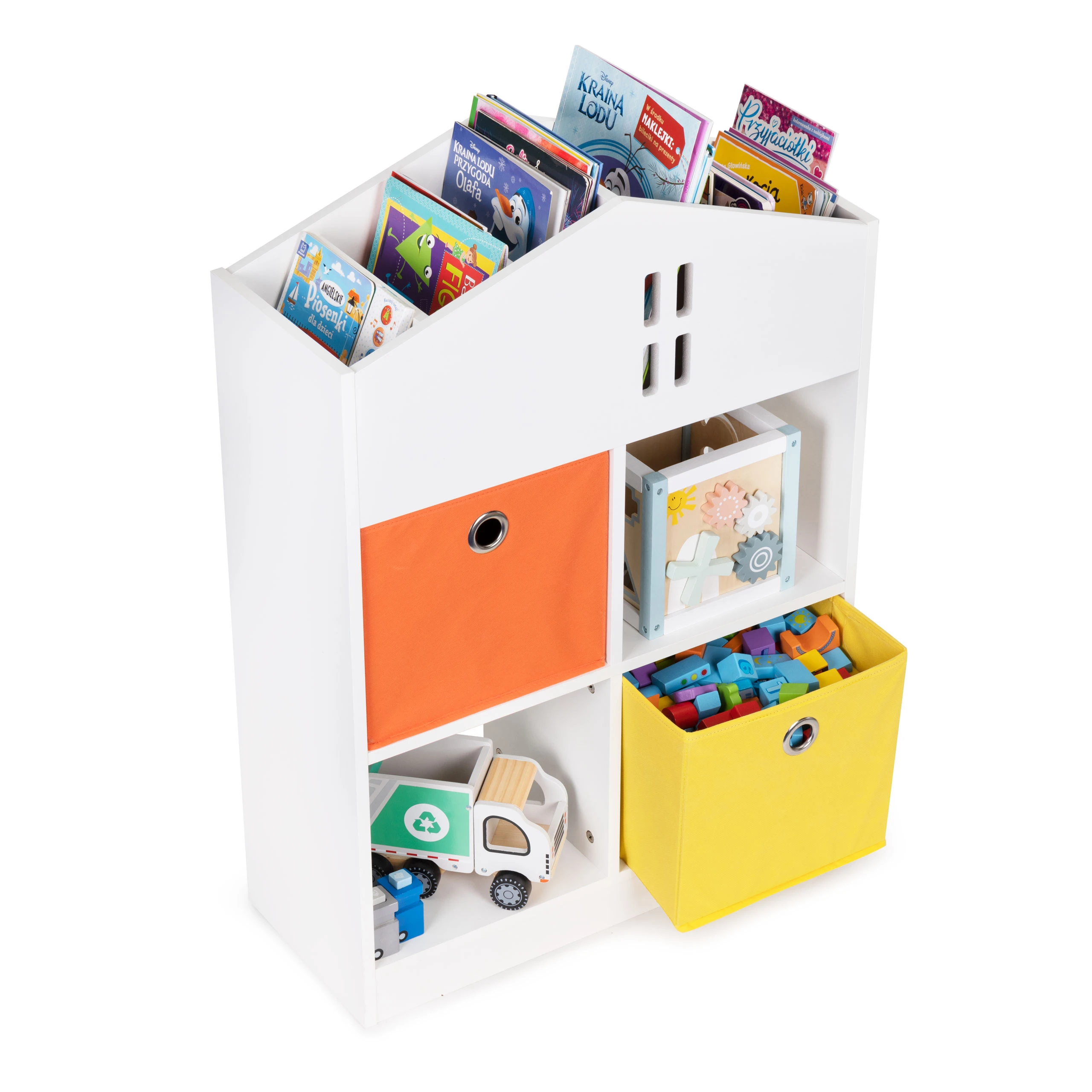 Medinė vaikiška spintelė–lentyna su skyriais, ECOTOYS aprašymas - Prekės nuotrauka
