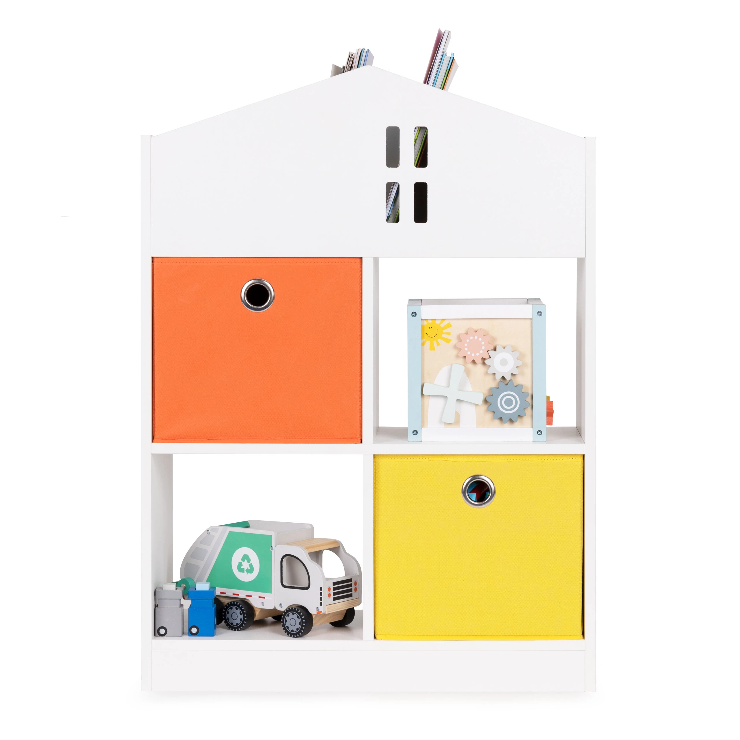 Medinė vaikiška spintelė–lentyna su skyriais, ECOTOYS aprašymas - Prekės nuotrauka