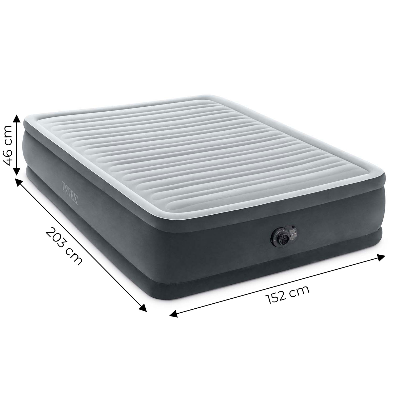 Pripučiamas čiužinys 203x152 cm su siurbliu Intex 64414ND aprašymas - Prekės nuotrauka