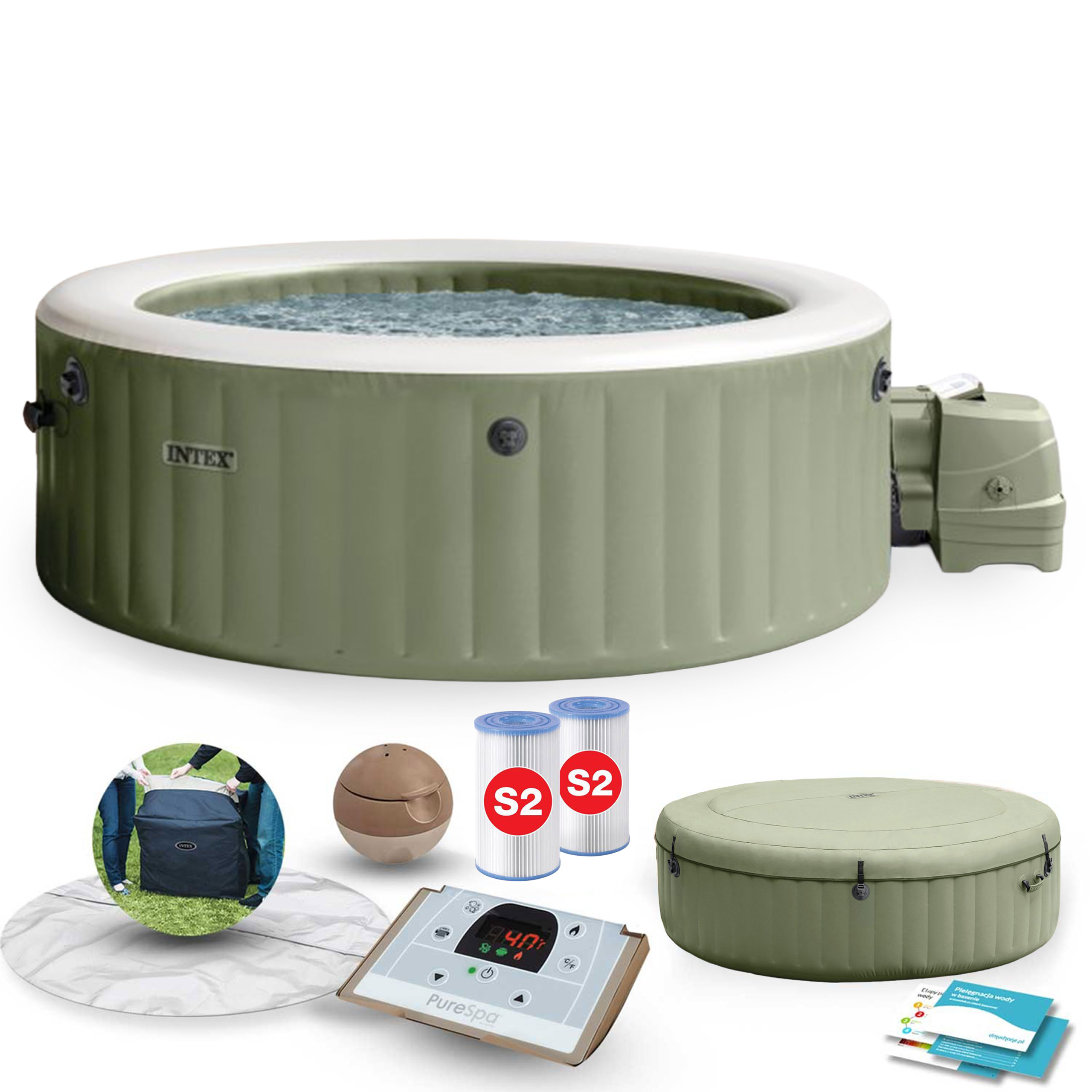 Pripučiamas SPA baseinas su hidromasažu 6 asmenims 216 x 71 cm INTEX 28428NP aprašymas - Prekės nuotrauka