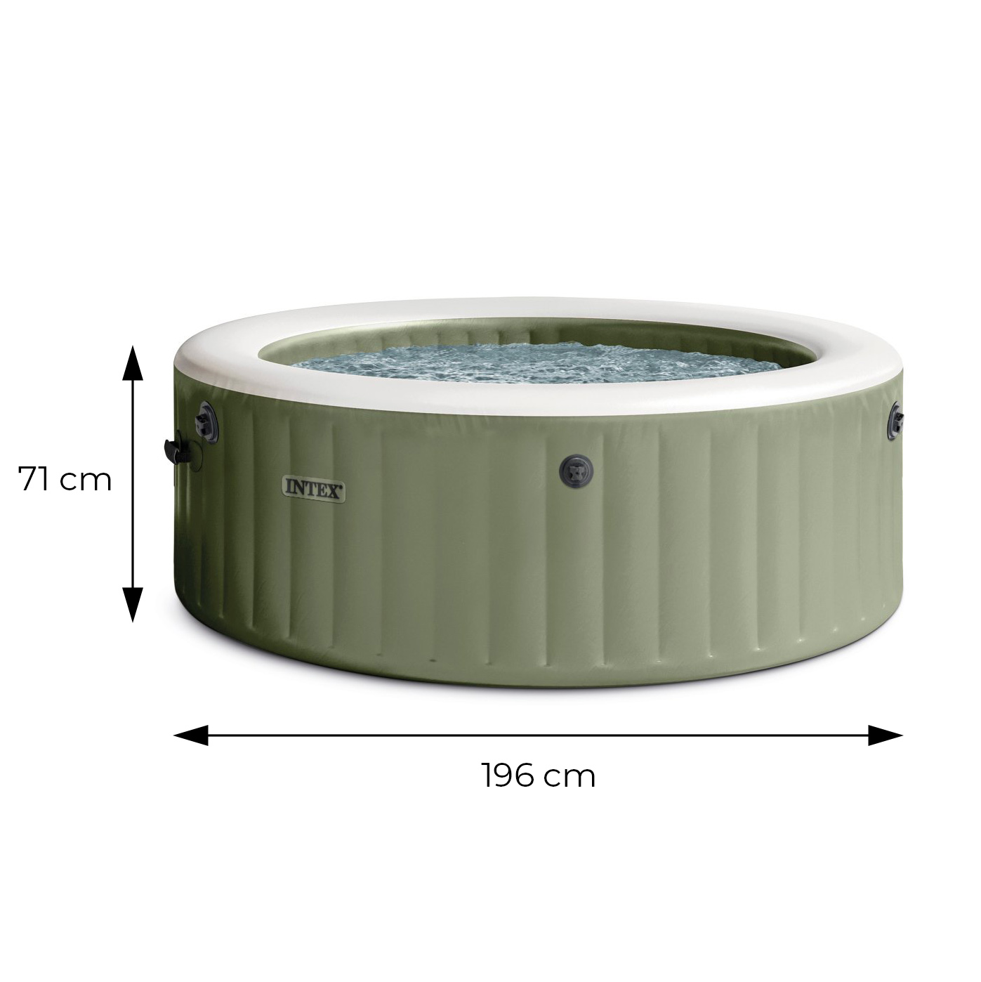 Pripučiamas SPA baseinas su hidromasažu 4 asmenims 196 x 71 cm INTEX 28426NP aprašymas - Prekės nuotrauka