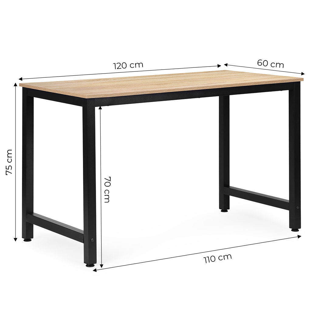 Rusvas kompiuterinis/mokyklinis stalas 120x60 cm ModernHome aprašymas - Prekės nuotrauka