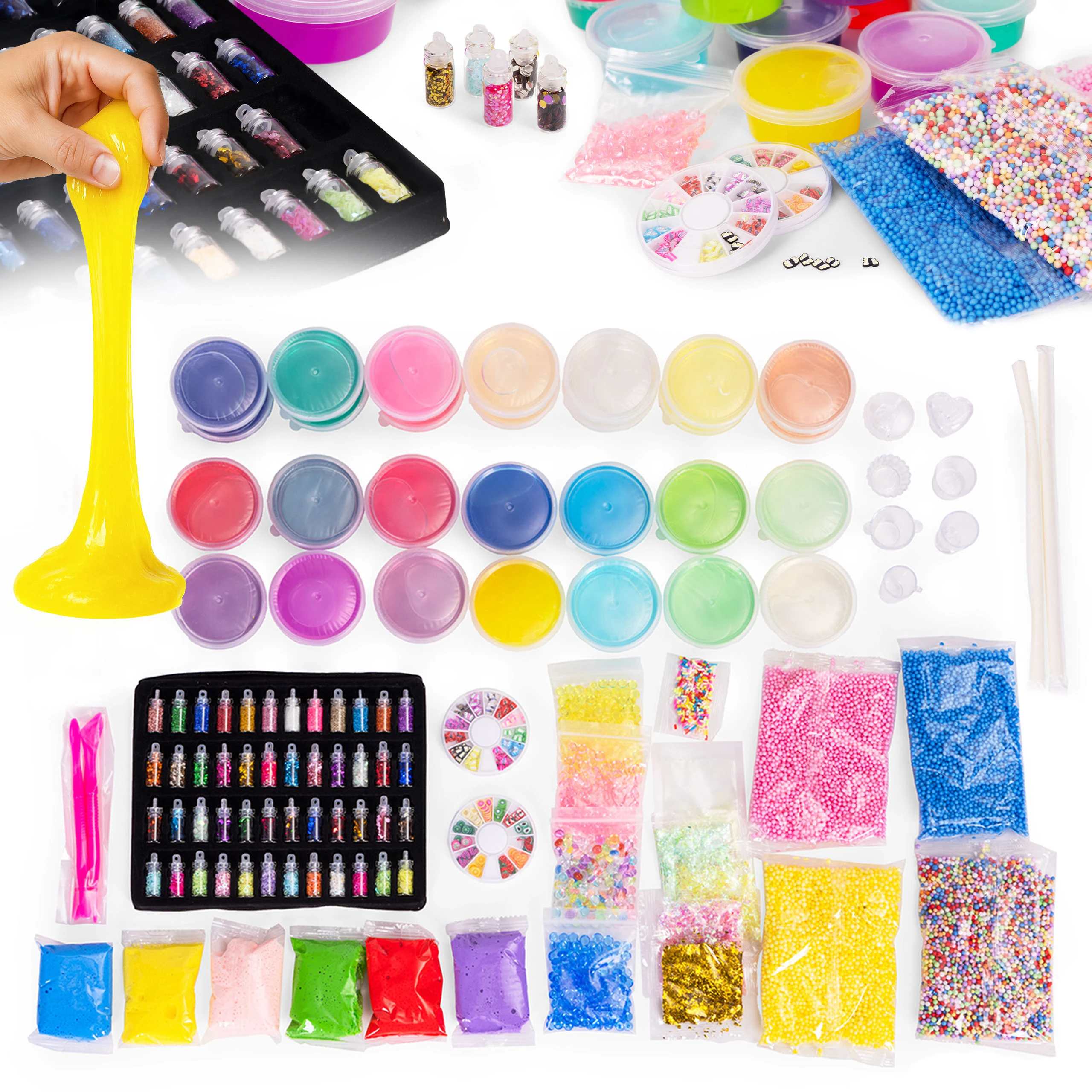 Slime rinkinys vaikams, 113 dalių aprašymas - Prekės nuotrauka