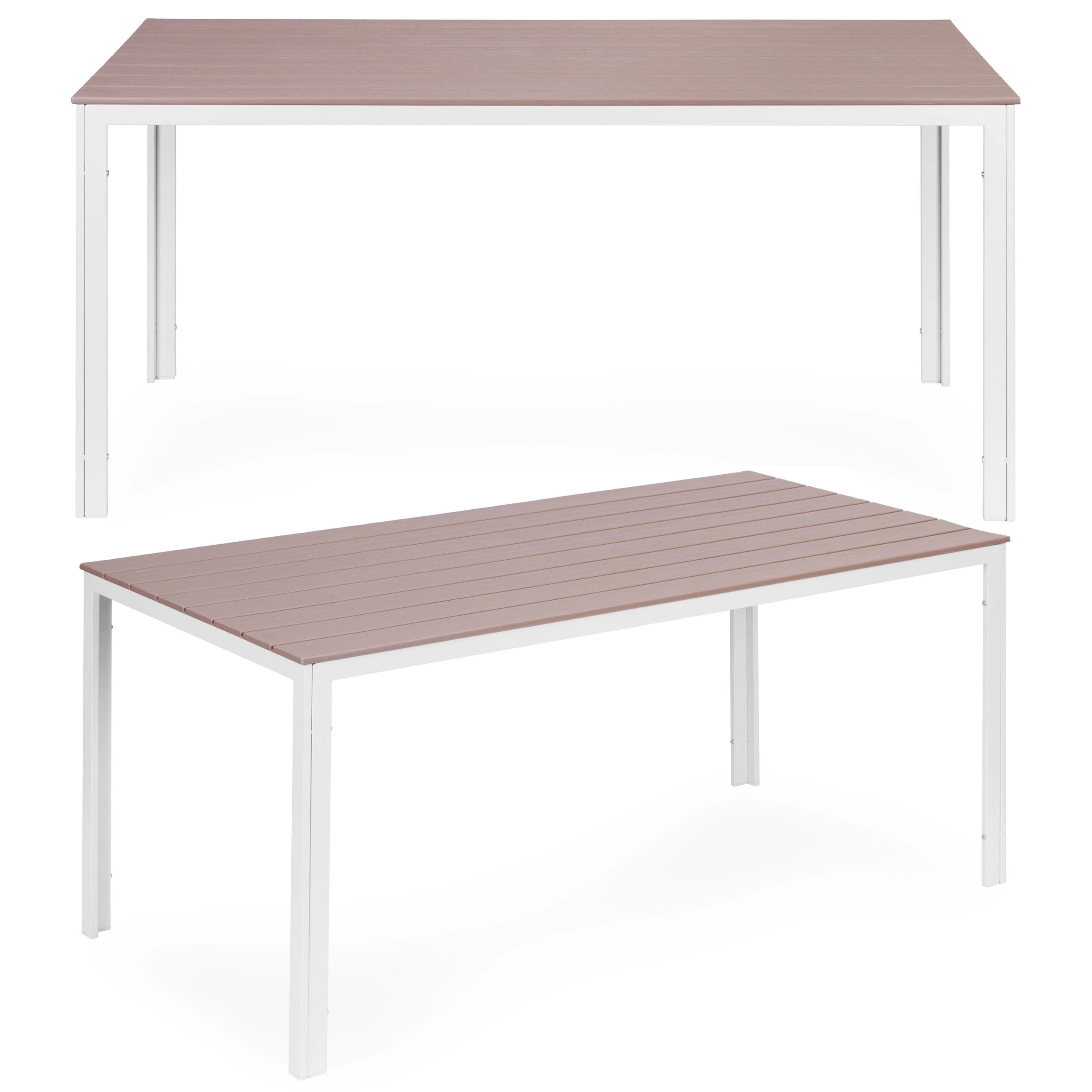 Smėlio spalvos stalas 6 asmenims 156 x 78 cm aprašymas - Prekės nuotrauka