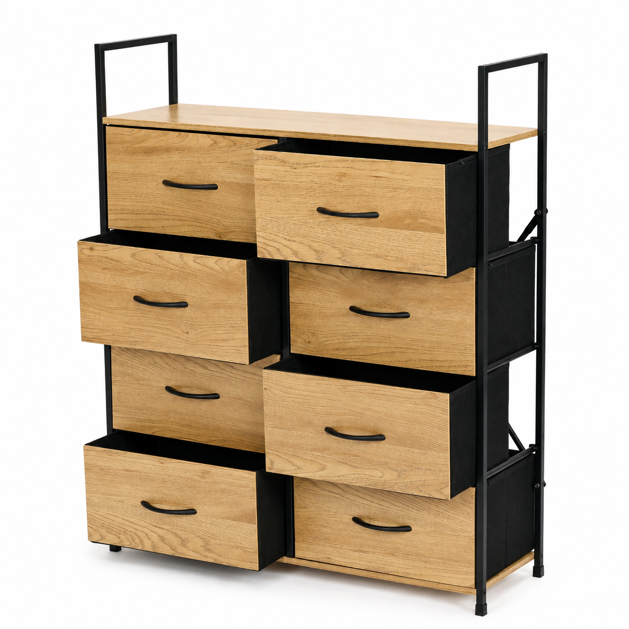 Spintelė su 8 audinio stalčiais 80 cm ModernHome aprašymas - Prekės nuotrauka