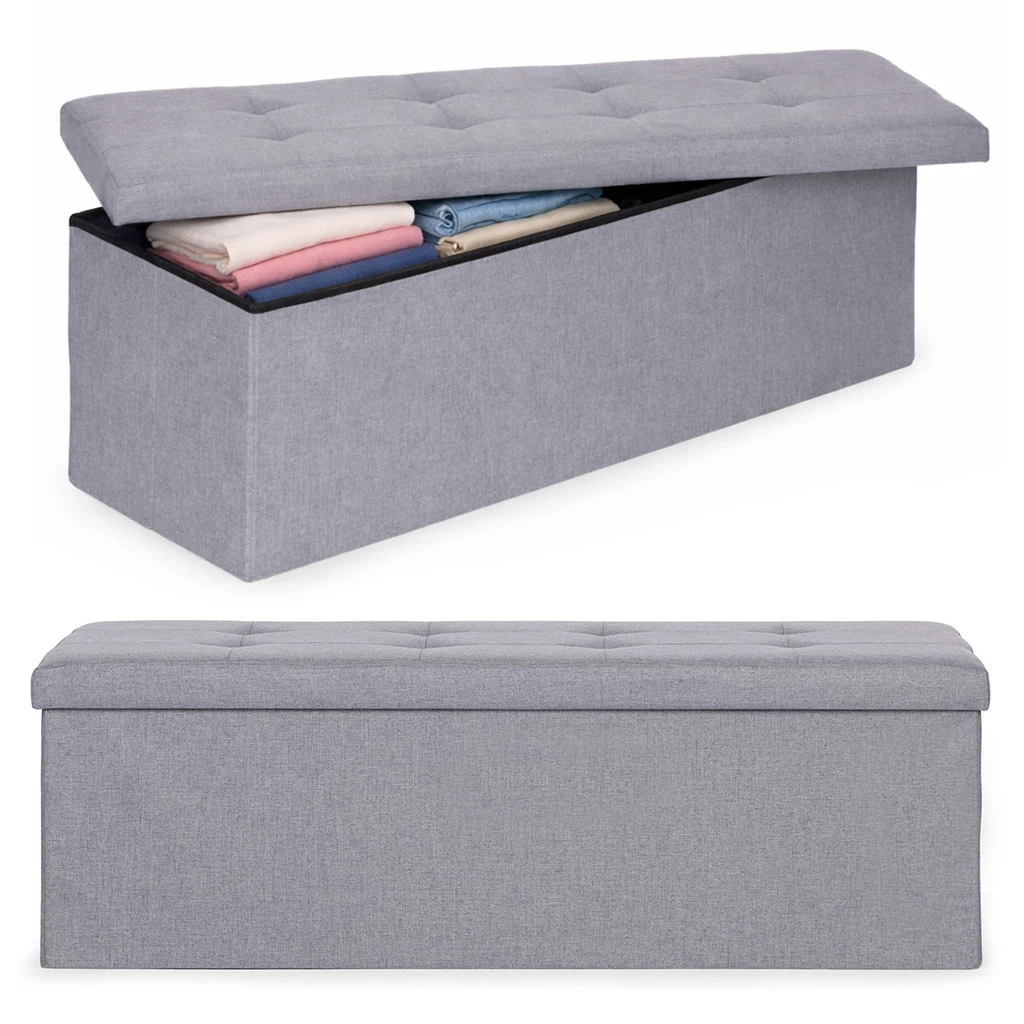 Modernhome Šviesiai pilka daiktų laikymo dėžė 111x38 cm aprašymas - Prekės nuotrauka