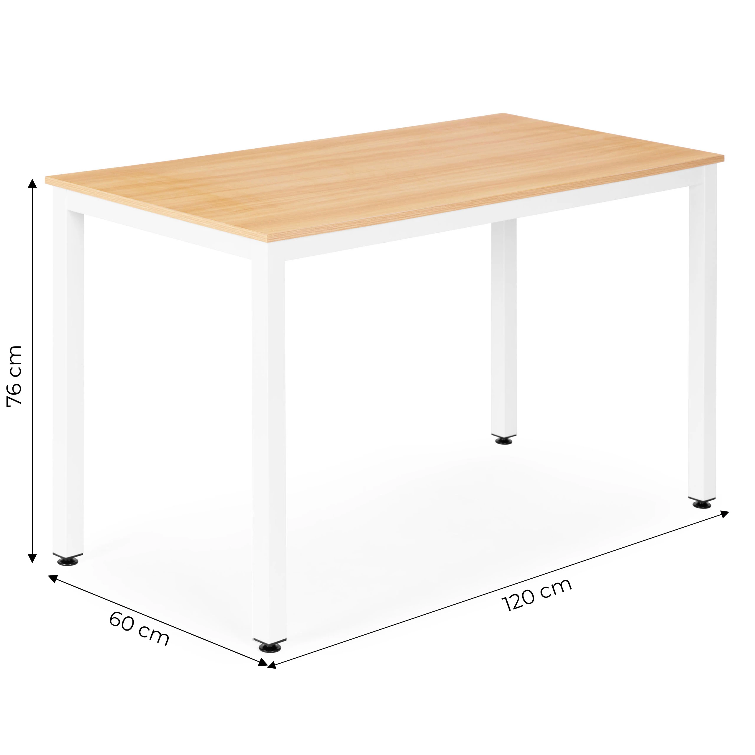 Virtuvės / rašomojo stalas 120x60 cm, šviesusis ąžuolas aprašymas - Prekės nuotrauka