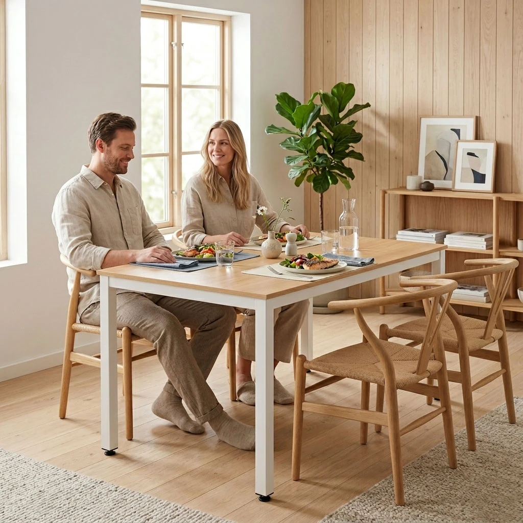 Virtuvės / rašomojo stalas 120x60 cm, šviesusis ąžuolas aprašymas - Prekės nuotrauka