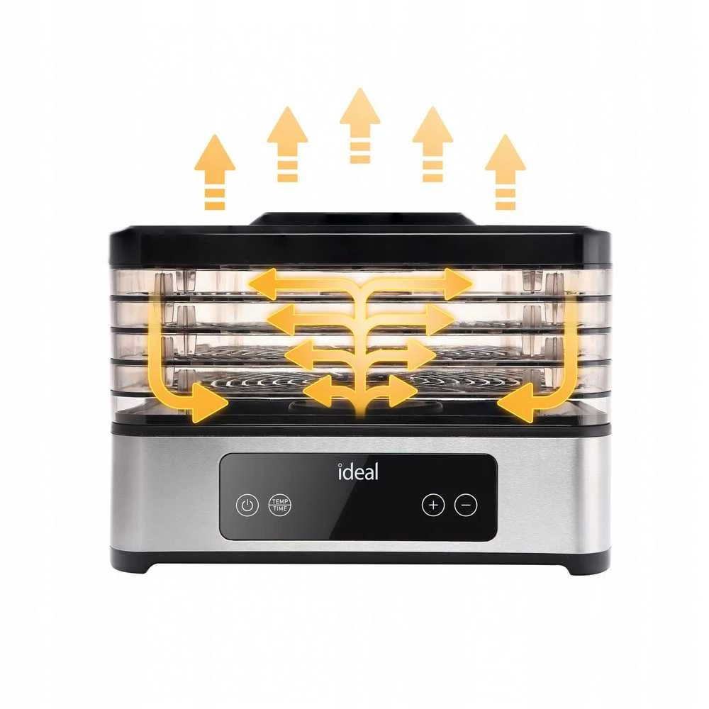 Didelis maisto džiovintuvas grybams, vaisiams ir daržovėms „IDEAL INOX“ + konvekcija 400 W + laikmatis
