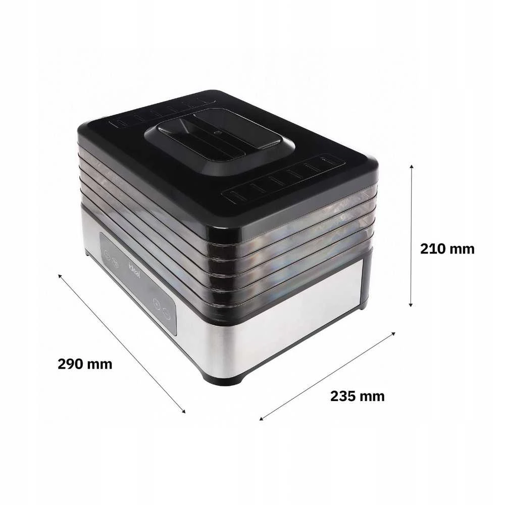 Didelis maisto džiovintuvas grybams, vaisiams ir daržovėms „IDEAL INOX“ + konvekcija 400 W + laikmatis