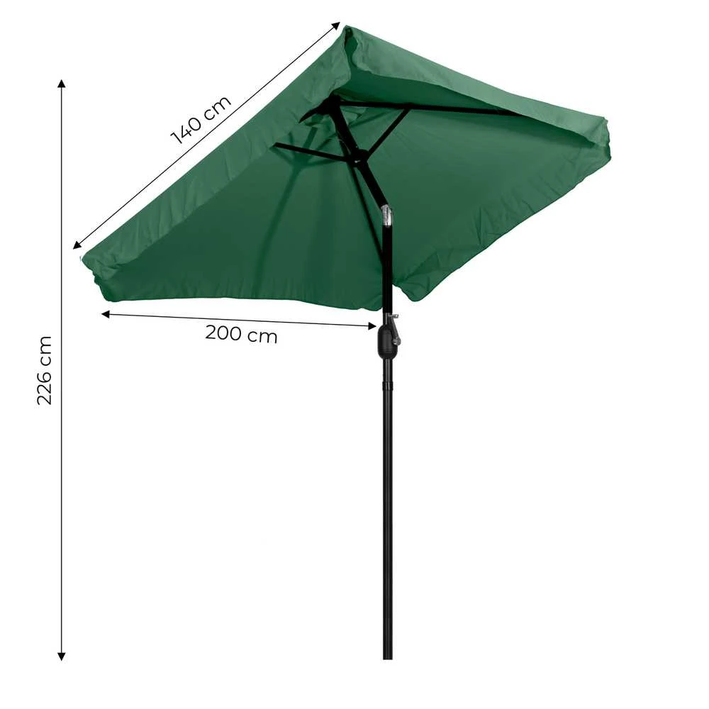 MultiGarden Žalias sodo skėtis 200 x 140 cm