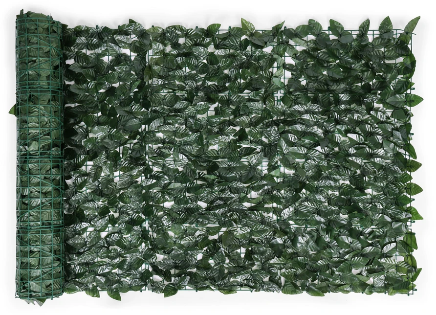 Dirbtinė žalia balkono/sodo gebenės gyvatvorė 300 x 100 cm