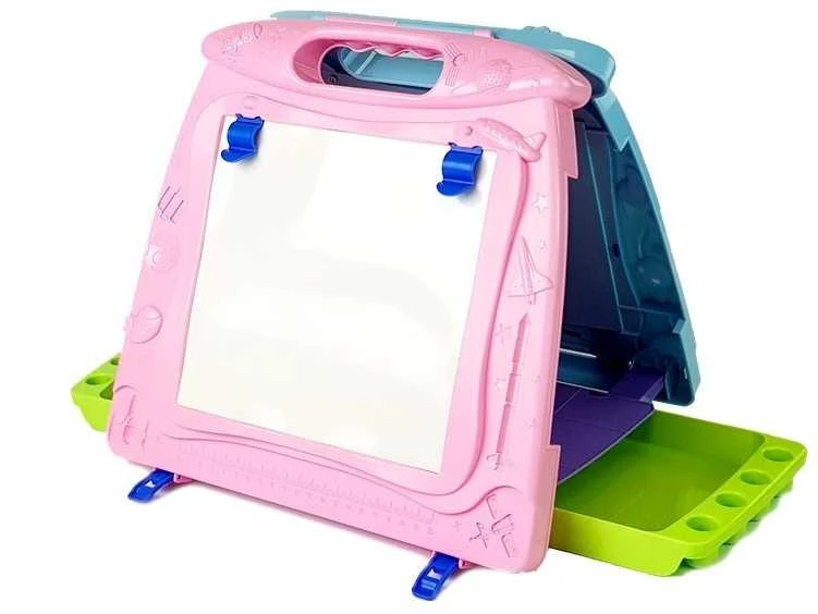 Lean Toys Dvipusė piešimo lenta su priedais LeanToys