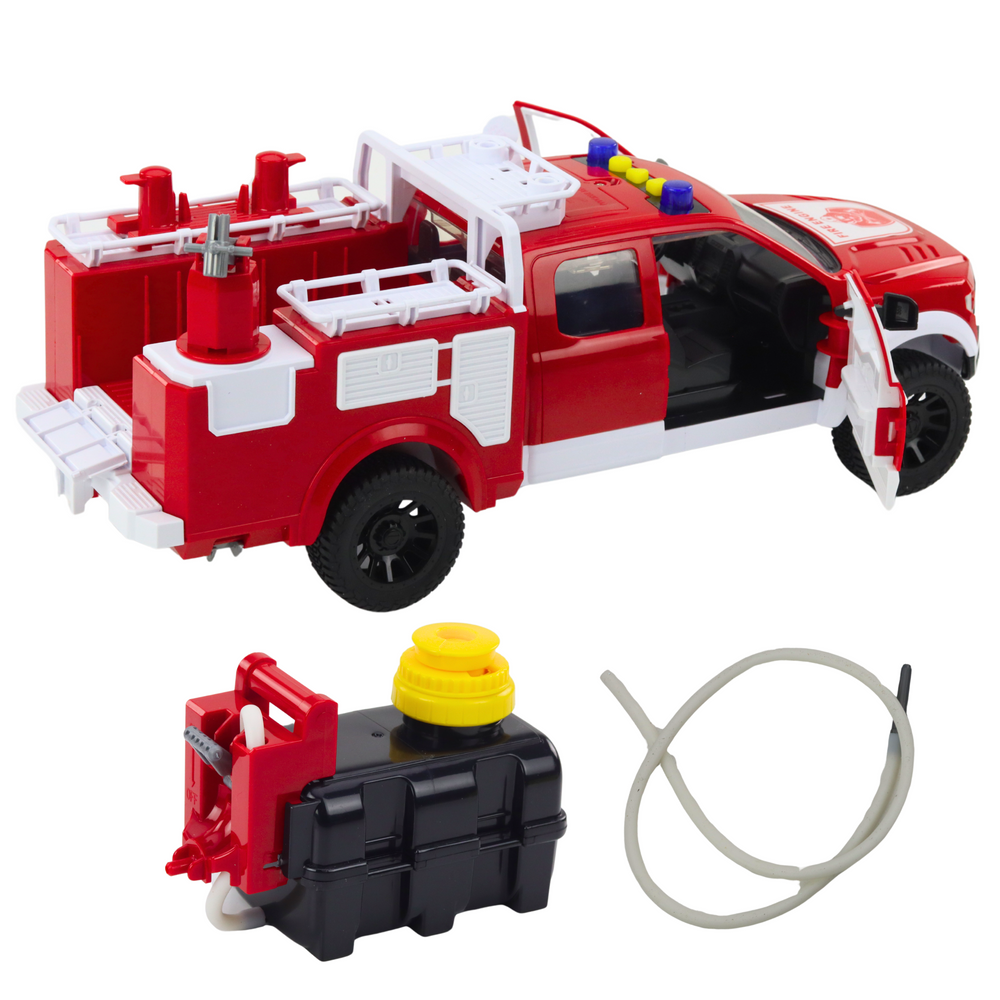 Lean Toys Gaisrinės mašina vaikams su vandens purškimo funkcija, 35 cm