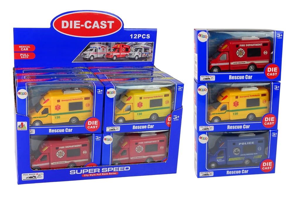 Lean Toys Žaislinis gelbėjimo automobilis