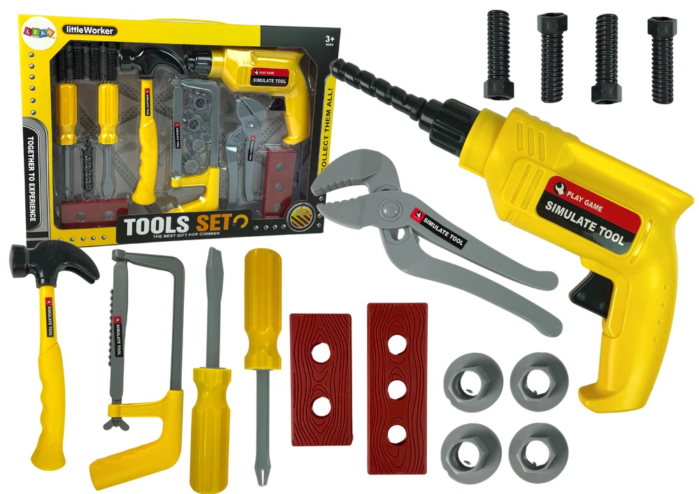 Lean Toys Žaislinių įrankių rinkinys vaikams nuo 3 metų