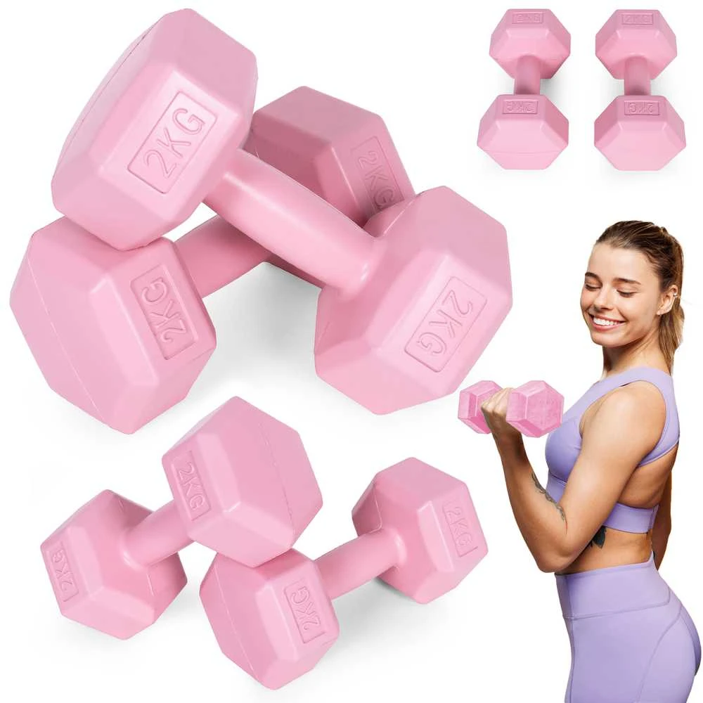 Šešiakampiai hantelia 2x2 kg ModernHome
