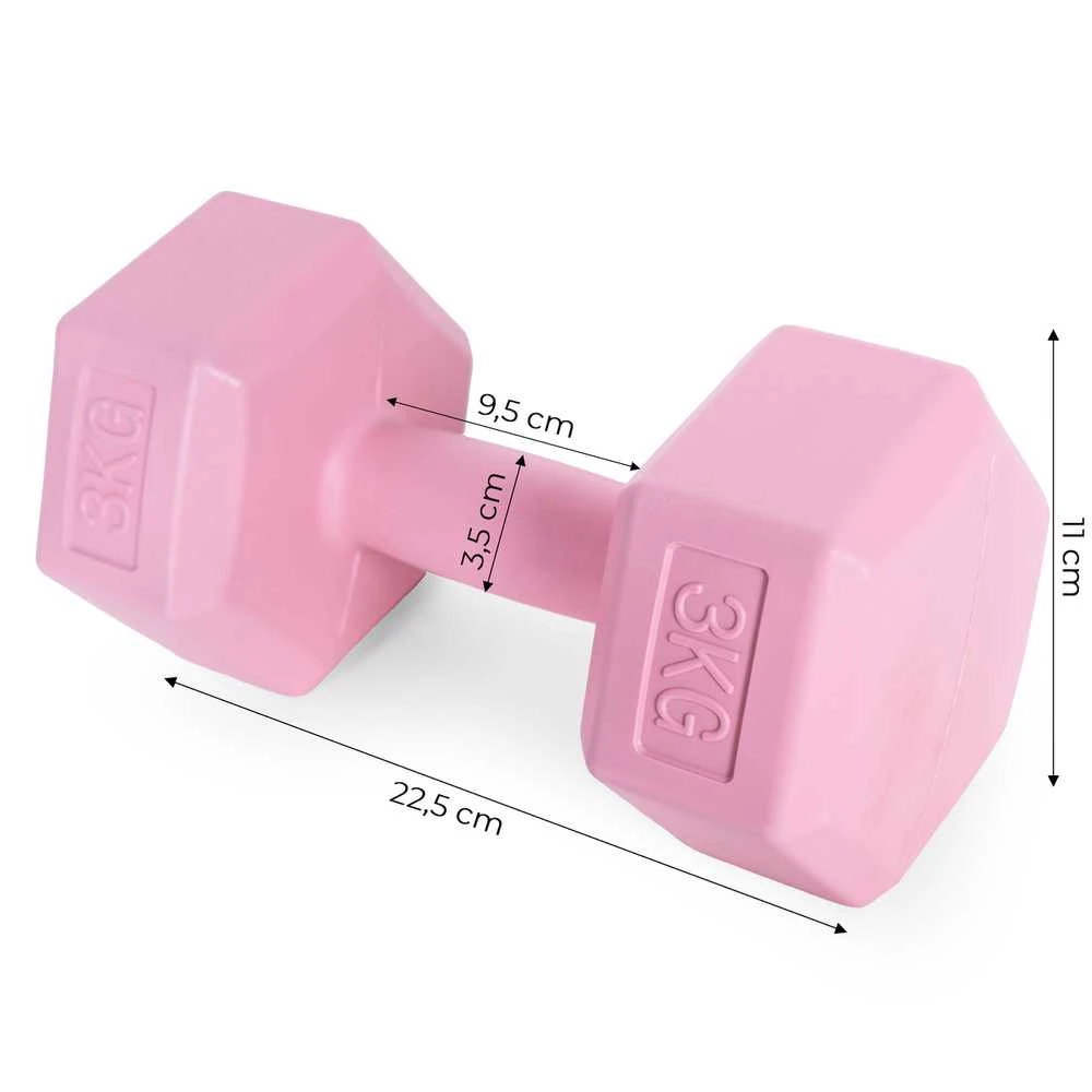 Šešiakampiai hantelia 2x3 kg ModernHome