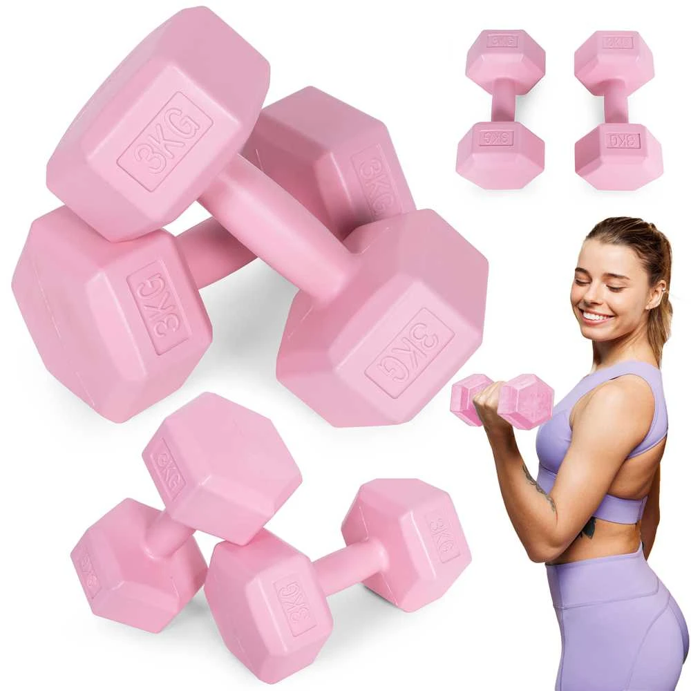 Šešiakampiai hantelia 2x3 kg ModernHome