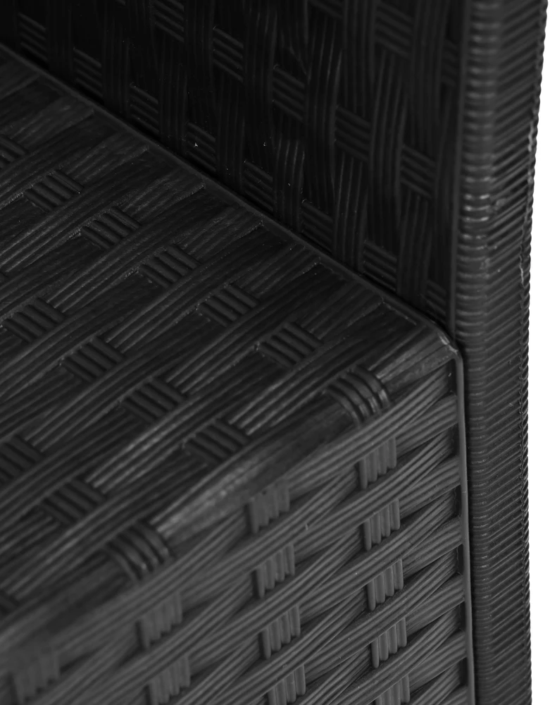 Dvivietė sodo sofa su pagalvėle, suolas balkonui, terasai, sodui, juodas, „MultiGarden“