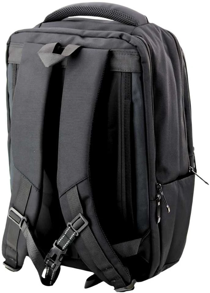 Lean Juodas miesto verslo kuprinė su USB ir krūtinės dirželiu, 26L