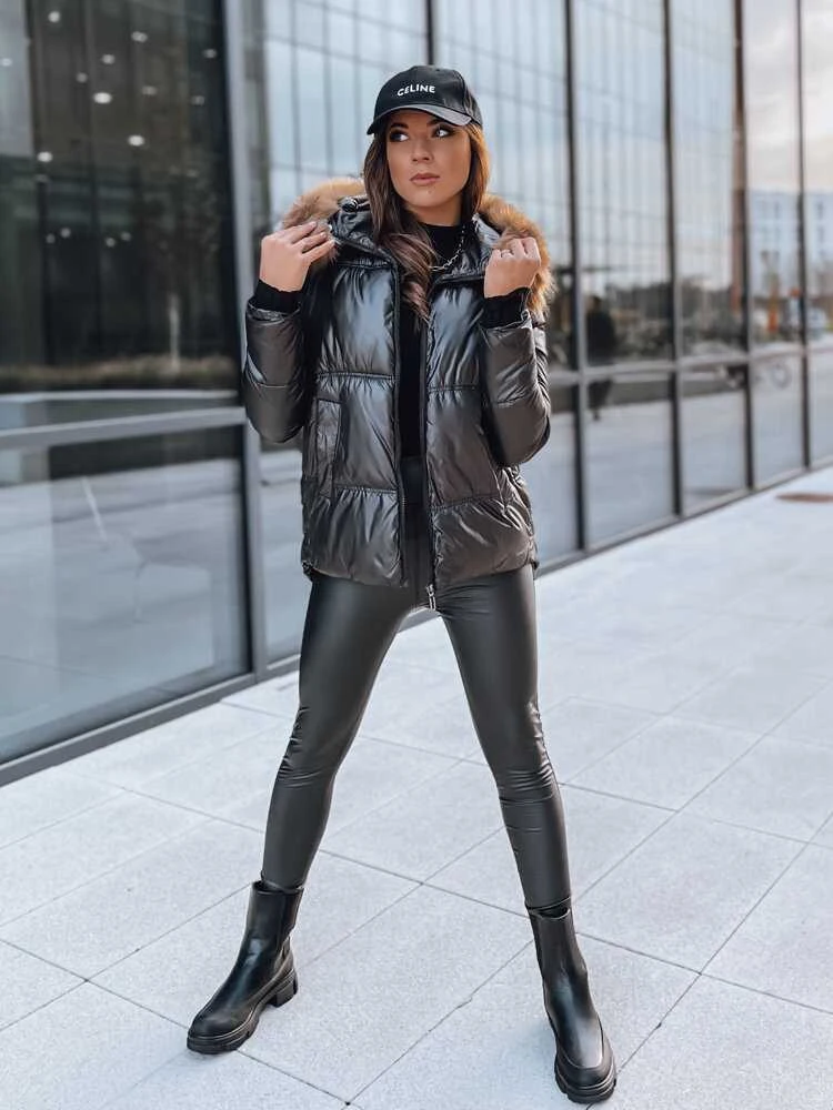 Juoda moteriška striukė Sparkle