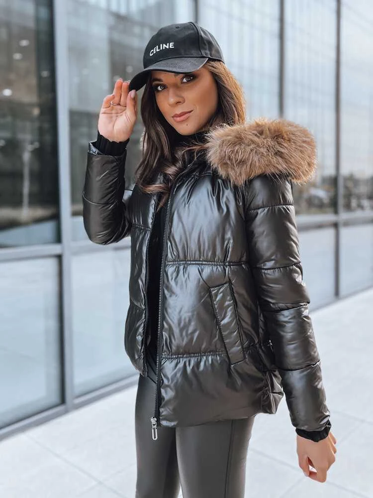 Juoda moteriška striukė Sparkle