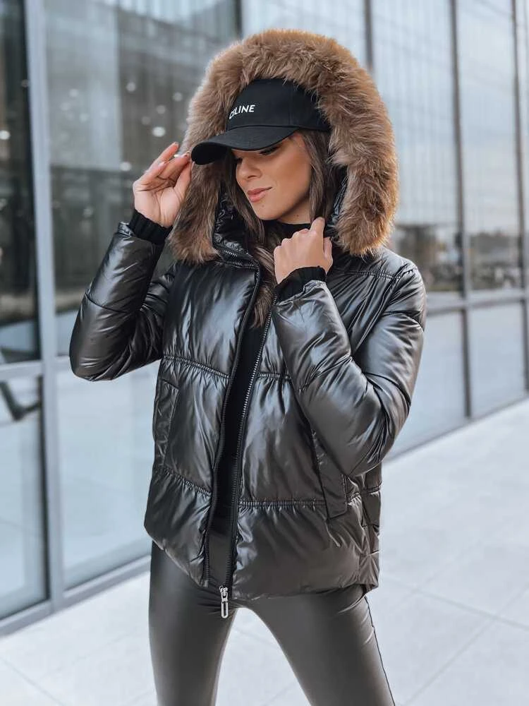 Juoda moteriška striukė Sparkle