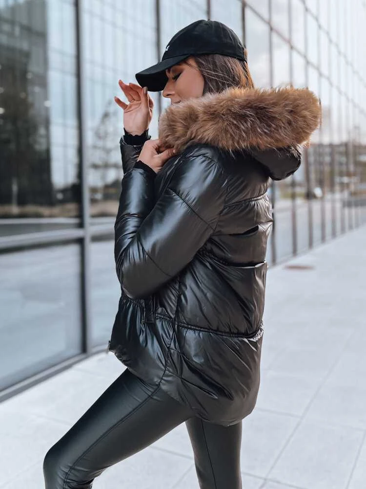 Juoda moteriška striukė Sparkle