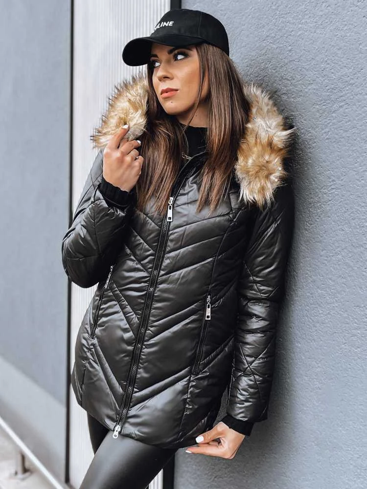 Juoda moteriška žieminė striukė Solar