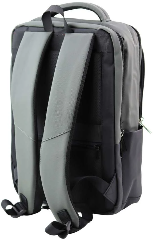 Lean Kuprinė su USB ir nešiojamojo kompiuterio skyriumi, juoda/pilka, 16L
