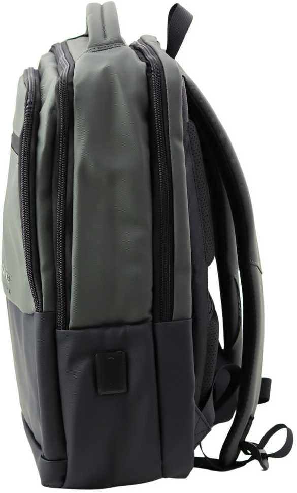 Lean Kuprinė su USB ir nešiojamojo kompiuterio skyriumi, juoda/pilka, 16L