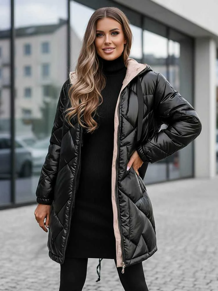 Juoda žieminė striukė Luter