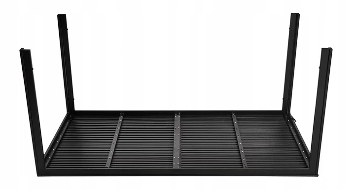 Juodas 6 vietų sodo stalas 156 x 78 cm