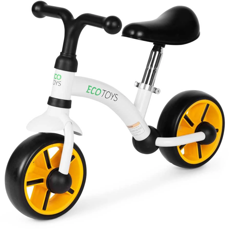 Vaikiškas krosinis dviratis EVA ratai reguliuojama sėdynė juodas ECOTOYS