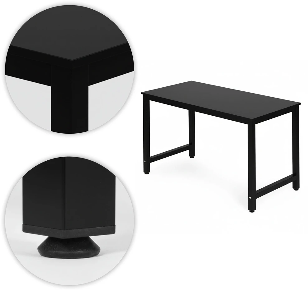 Juodas kompiuterio/mokyklinis stalas 120x60 cm ModernHome