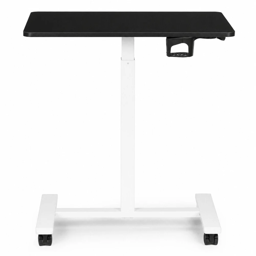 Juodas mobilus reguliuojamo aukščio stalas 70x48 cm ModernHome