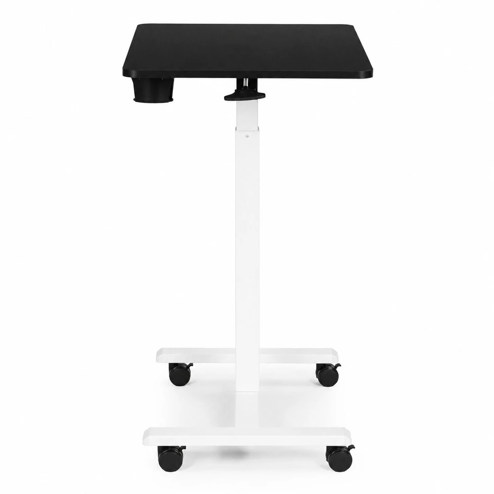 Juodas mobilus reguliuojamo aukščio stalas 70x48 cm ModernHome
