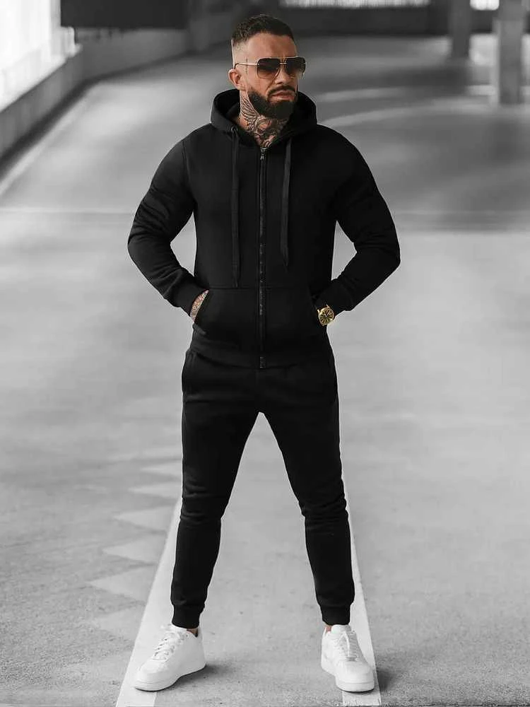 Juodas vyriškas sportinis kostiumas Pazar