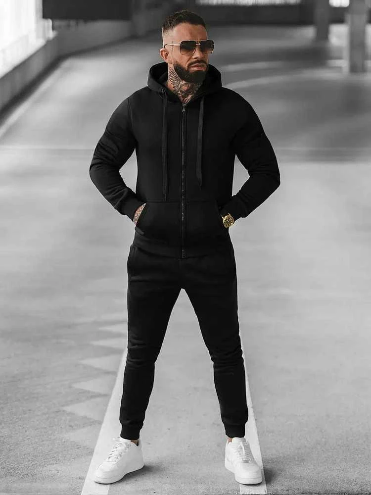Juodas vyriškas sportinis kostiumas Pazar