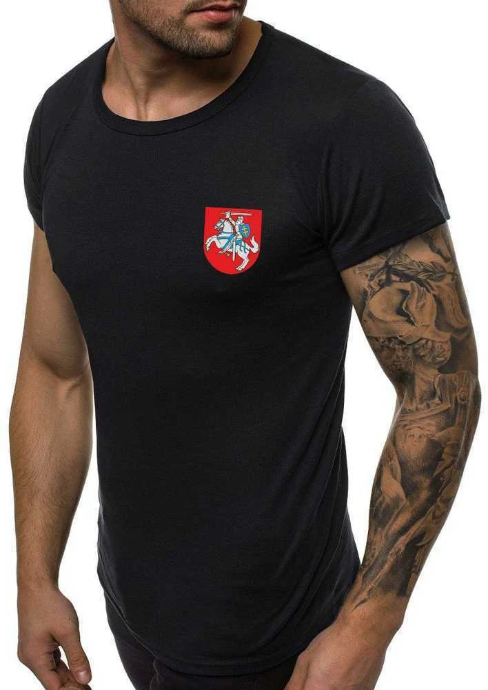 Juodi vyriški marškinėliai Herbas